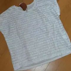 新品 ボーダーレース フレンチスリーブカットソー M