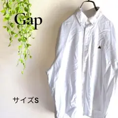 b2182　ギャップ　GAP　長袖シャツ　S　クマの刺繍入り　メンズ　カジュアル