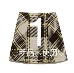 【新品未使用】SNIDEL ロービングチェックミニスカート ベージュ 1