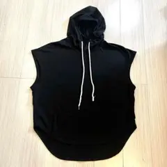 【ほぼ未使用】SHEIN フードパーカー　ノースリーブパーカー