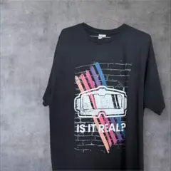 【PORT】IS IT REAL? グラフィックTシャツ 黒 XL 古着　海外