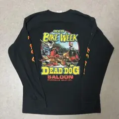 Y2K ロンT DEADDOG バイクウィーク ファイヤーパターン