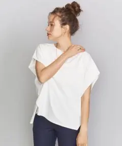 ビューティアンドユース　白　Tシャツ　シンプル　オーバーサイズ　半袖　コットン
