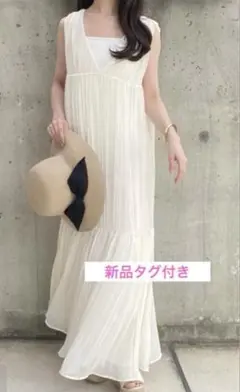 ワッシャーシフォンティアードワンピース[sm58]