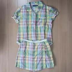 Ralph Lauren チェック柄シャツとショートパンツセット 120cm