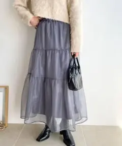 LOWRYS FARM ローリーズファーム チュールティアードスカート