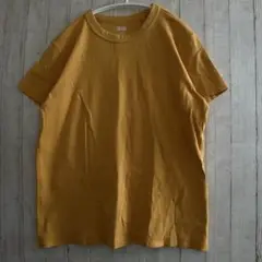 【UNIQLO U】ユニクロユー　半袖Tシャツ　XL　黄色　綿100％　シンプル