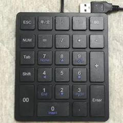USB テンキー スリム 薄型 ブラック 有線