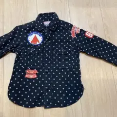 デニム&ダンガリー ドット柄ブラウス 90cm