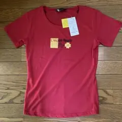 【新品未使用！】Tシャツ 色レッドLサイズ
