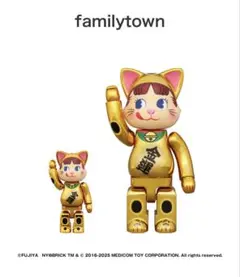 NY@BRICK 招き猫 ペコちゃん 金メッキ 400% フィギュアのみ リアル 金メッキ ペコちゃん 招き猫 NY@BRICK 100% 400%の通販