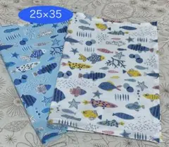 ★人気商品★カラフルフィッシュ　２枚★25×35 ランチマット　男の子　女の子