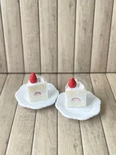 ミニチュア　いちごのショートケーキ