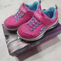 SKECHERS 光るソール スニーカー ピンク　17cm