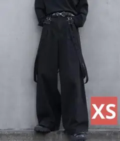 cussil クシル ルーズシルエットダブルサスペンダーワイドパンツ