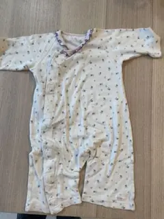 コンビミニ　ベビー用ロンパース 小花柄 フリル付き