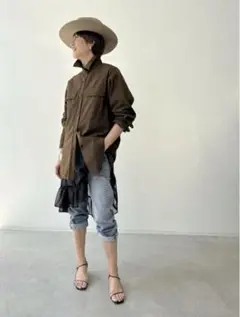 アパルトモン artificial suede CPO Jacket ブラウンB