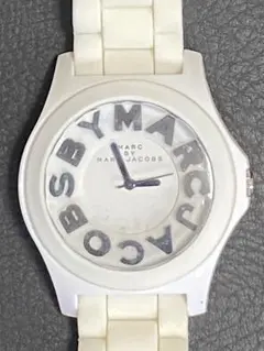 MARC BY MARC JACOBS ホワイト腕時計　電池交換済み直ぐ使えます