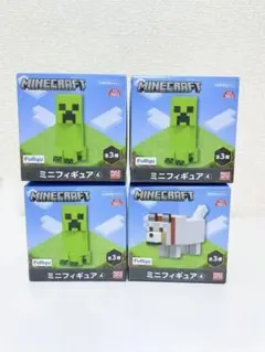 マインクラフト ミニフィギュア 4点 クリーパー オオカミ マイクラ