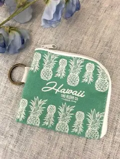 新品⭐️Hawaii パイナップル柄 コインケース　小物入れ　ミントグリーン⭐️