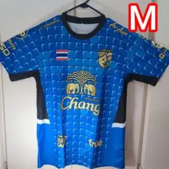 半袖プラクティスシャツ チャーン タイ ユニフォーム サッカーMブルー青