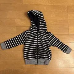 PETIT BATEAU ストライプ フード付きパーカー