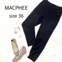 【美品】マカフィー ウール サイドファスナー パンツ ブラック シンプル◎
