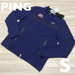 ピン アパレル ゴルフ 長袖 フルジップ スタンド ネック ブルゾン アウター