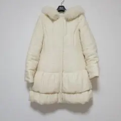定価17万 ダウンコート ルネ Rene ツィード オフホワイト ベージュ