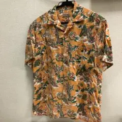6921⑦ハワイアン半袖シャツ M アロハシャツ