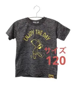 165 PEANUTS 新品タグ付き スヌーピー Tシャツ グレー系サイズ120
