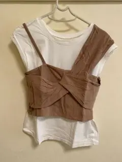 ビスチェ付き半袖Tシャツ