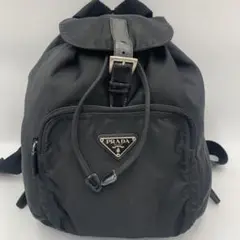 美品✨プラダ リュック ナイロン テスート 三角ロゴ 白タグ ブラック
