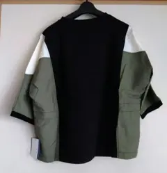 ATHENA 五分袖トップス M-L 黒・緑・白