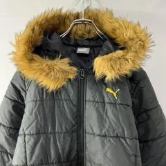PUMA ドット ロゴ フェイクファー Aライン 中綿 キルティング ジャケット