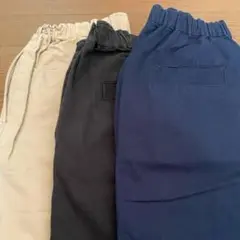 TANDEY 休日と詩　ギャザーパンツ　黒
