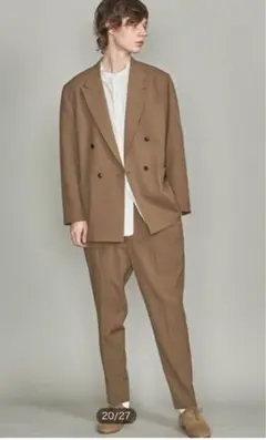 BEAUTY&YOUTH 美品 ガンクラブチェックジャコット&パンツセットアップ