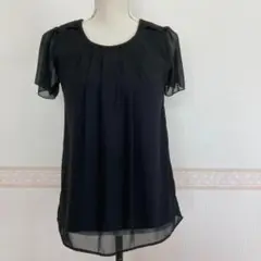 美品　トップバリュー　シフォン付き半袖Tシャツ　シフォンブラウス