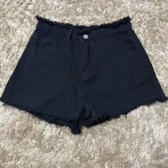 ブラック ハイウエスト ショートパンツ