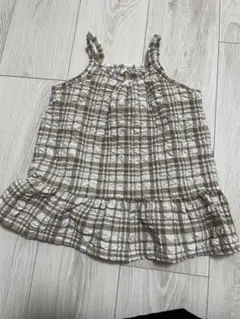韓国子供服　thelala ワンピース　チェクキャミワンピ