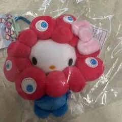 関西万博　ミャクミャク　サンリオコラボ　なりきりぬいぐるみ　キティ　カラビナ付き