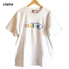 【良品】ciatre ホワイト Tシャツ XL 完売品 レインボーロゴ コットン