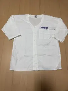 WAX THM Koikuchi-shirts \"Cube刺繍\" ホワイト WAX THM Koikuchi-shirts 