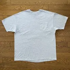 USA製 Hanes ポケットTシャツ グレー 無地