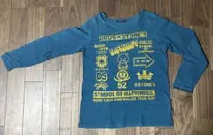 drug store's 青い長袖Tシャツ プリントデザイン