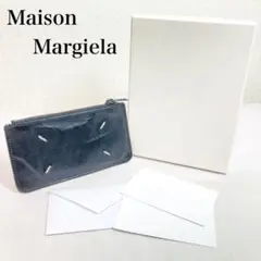 【箱付き】Maison Margiela レザー ブラック 小銭入れ カード