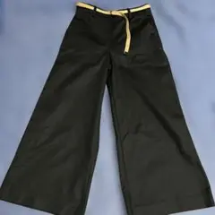 未使用　ZARA ザラ　コットン　ベルト付きワイドパンツ