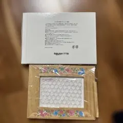 カラフル花柄木製フォトフレーム