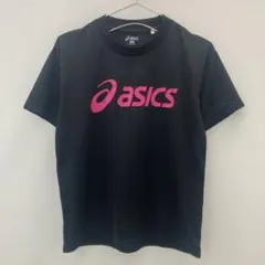 D174 アシックス 半袖スポーツウェアTシャツ 黒 レディース SS