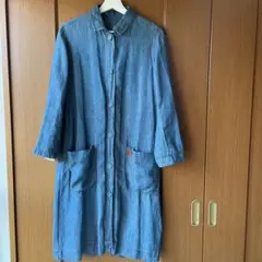 ティアラ 麻 ロングシャツジャケット
